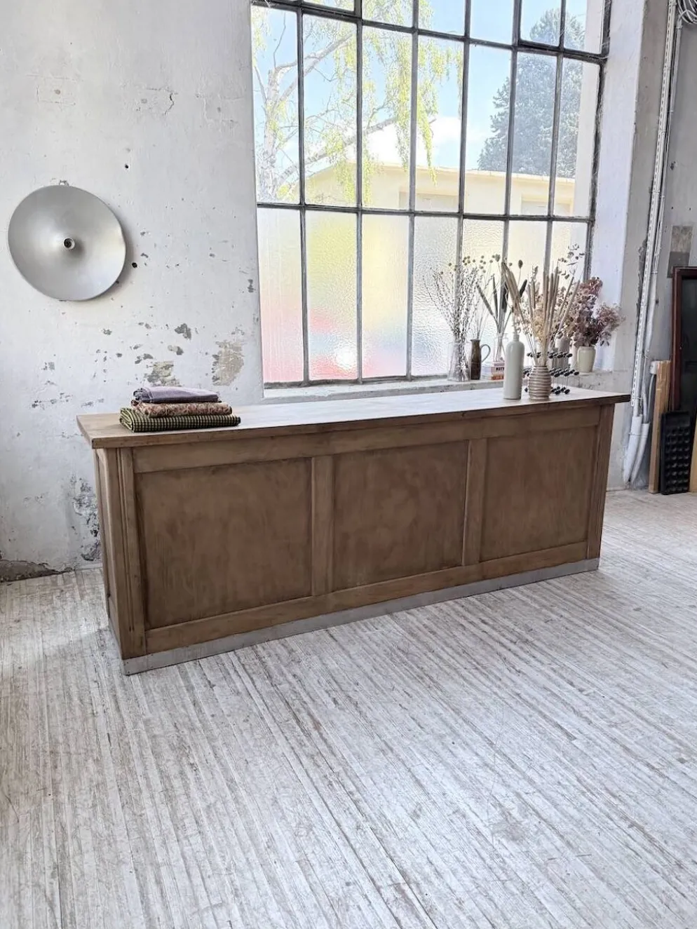 Comptoir de commerce noyer 2m5