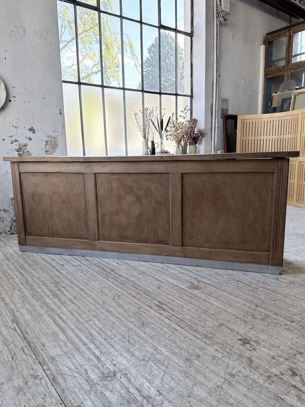 Comptoir de commerce noyer 2m5