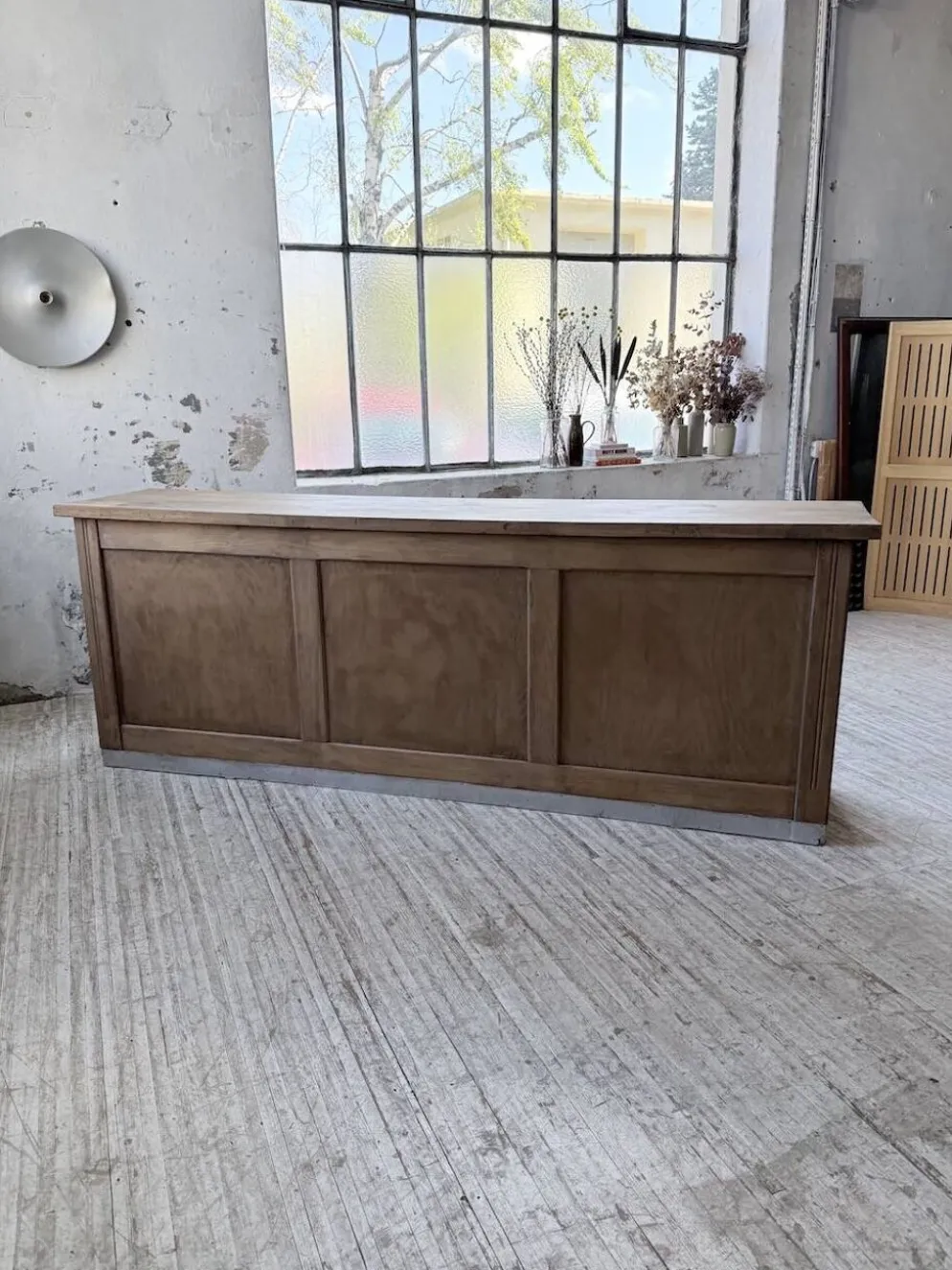 Comptoir de commerce noyer 2m5