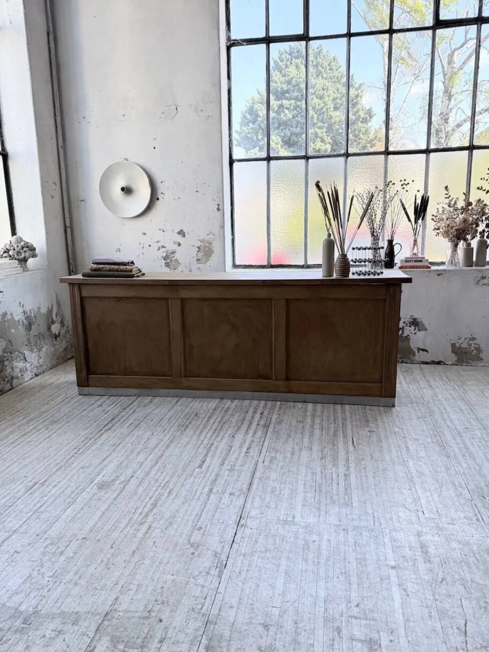Comptoir de commerce noyer 2m5