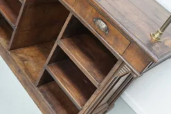 Comptoir de magasin en chêne français antique / unité de rangement, 19e siècle