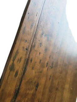 Comptoir de magasin/table de travail vintage en bois