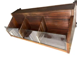 Comptoir de magasin/vitrine/comptoir en bois vintage