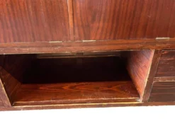 Comptoir de magasin/vitrine/présentoir vintage en bois