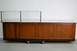 Comptoir en chêne et marbre Art Déco, Allemagne années 1920