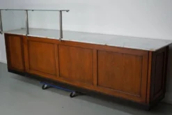 Comptoir en chêne et marbre Art Déco, Allemagne années 1920