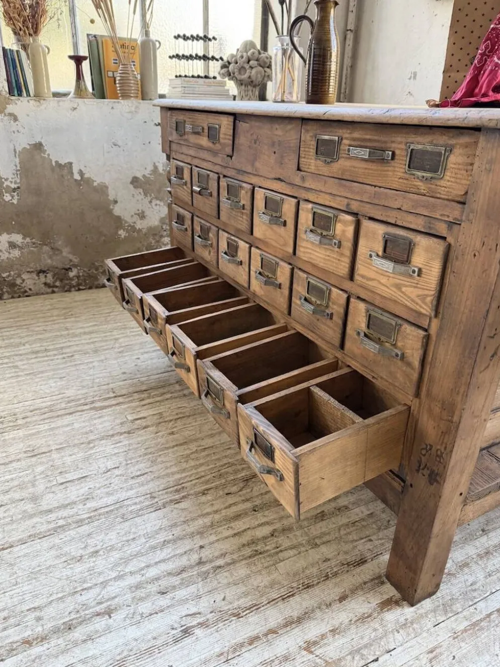 Comptoir, îlot central, meuble de métier multi-tiroirs