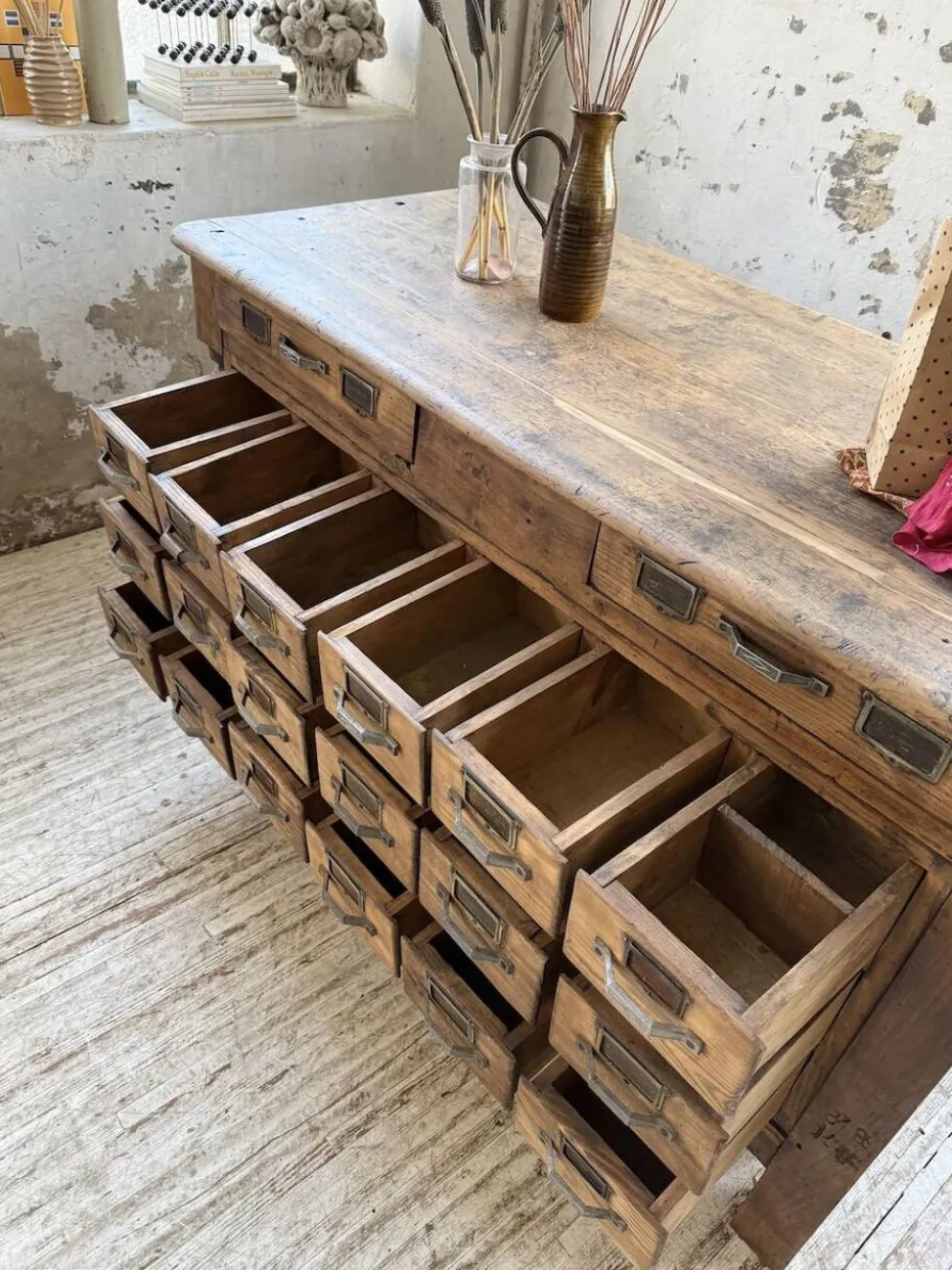 Comptoir, îlot central, meuble de métier multi-tiroirs