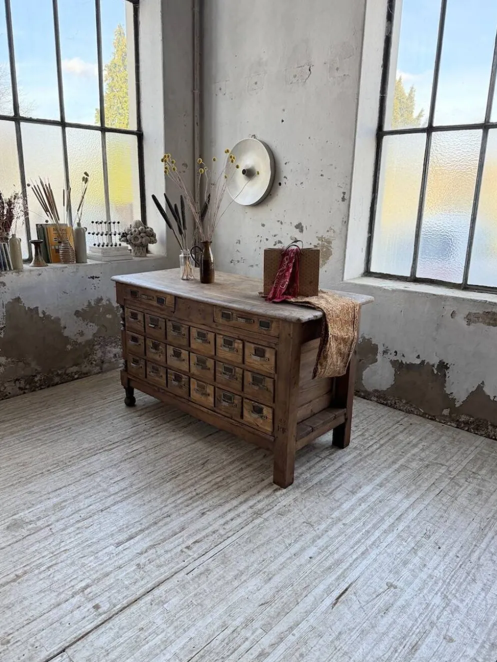 Comptoir, îlot central, meuble de métier multi-tiroirs
