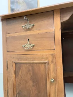 Comptoir ou bureau en noyer années 50