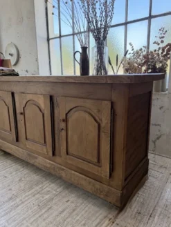 Comptoir rustique enfilade XXL 4m chêne massif 1950