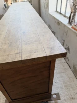 Comptoir rustique enfilade XXL 4m chêne massif 1950