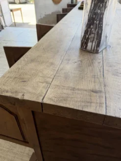Comptoir rustique enfilade XXL 4m chêne massif 1950