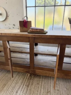 Comptoir rustique enfilade XXL 4m chêne massif 1950