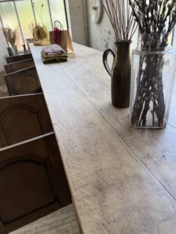 Comptoir rustique enfilade XXL 4m chêne massif 1950