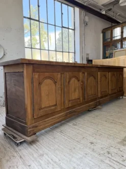 Comptoir rustique enfilade XXL 4m chêne massif 1950
