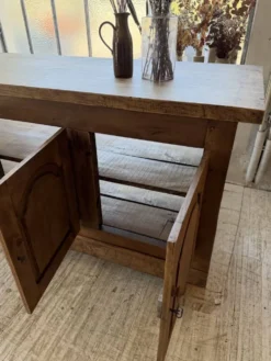 Comptoir rustique enfilade XXL 4m chêne massif 1950