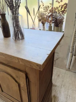 Comptoir rustique enfilade XXL 4m chêne massif 1950