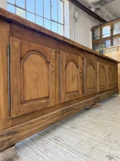 Comptoir rustique enfilade XXL 4m chêne massif 1950