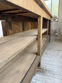 Comptoir rustique enfilade XXL 4m chêne massif 1950