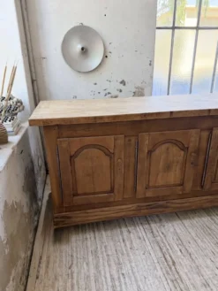 Comptoir rustique enfilade XXL 4m chêne massif 1950