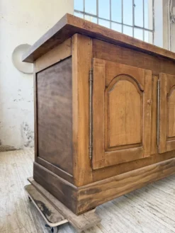 Comptoir rustique enfilade XXL 4m chêne massif 1950