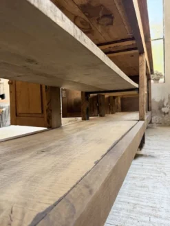 Comptoir rustique enfilade XXL 4m chêne massif 1950