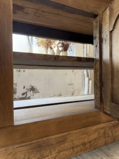 Comptoir rustique enfilade XXL 4m chêne massif 1950