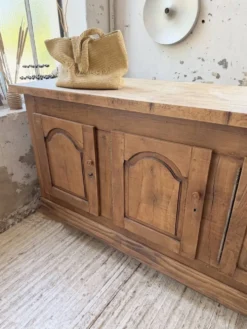 Comptoir rustique enfilade XXL 4m chêne massif 1950