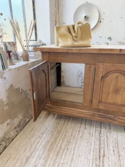 Comptoir rustique enfilade XXL 4m chêne massif 1950