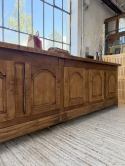 Comptoir rustique enfilade XXL 4m chêne massif 1950