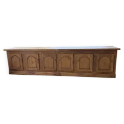 Comptoir rustique enfilade XXL 4m chêne massif 1950