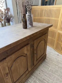 Comptoir rustique enfilade XXL 4m chêne massif 1950