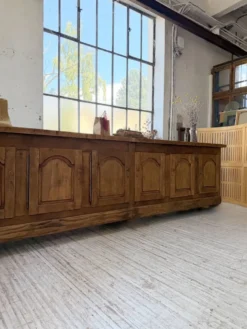 Comptoir rustique enfilade XXL 4m chêne massif 1950