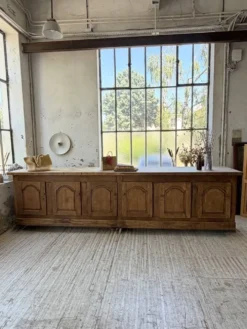 Comptoir rustique enfilade XXL 4m chêne massif 1950