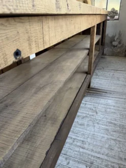 Comptoir rustique enfilade XXL 4m chêne massif 1950