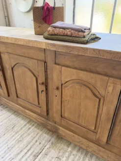 Comptoir rustique enfilade XXL 4m chêne massif 1950