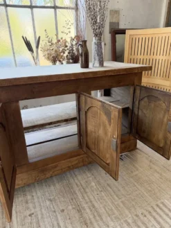 Comptoir rustique enfilade XXL 4m chêne massif 1950