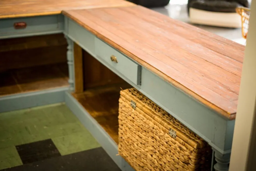 2 comptoirs drapiers meuble de metier