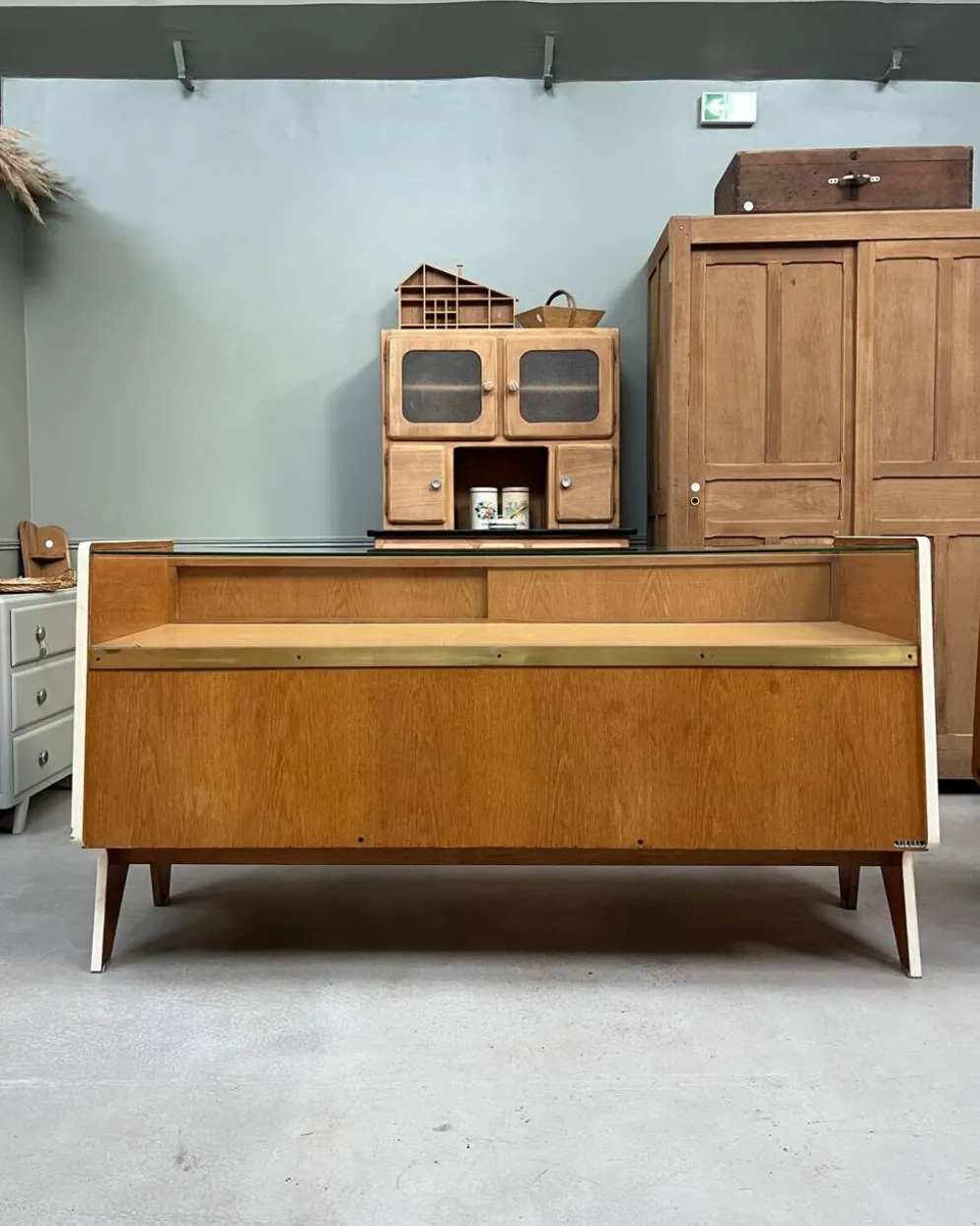 Comptoir, vitrine Siegel Paris, années 50, rénové