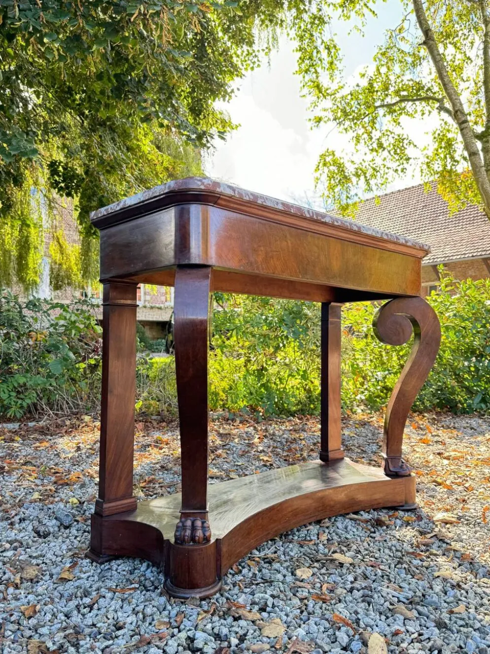 Console a crosses En Acajou De Style Empire XIX Eme Siècle