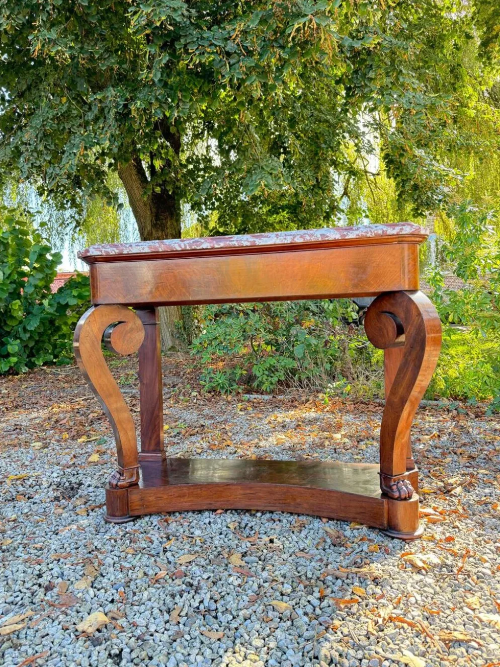 Console a crosses En Acajou De Style Empire XIX Eme Siècle