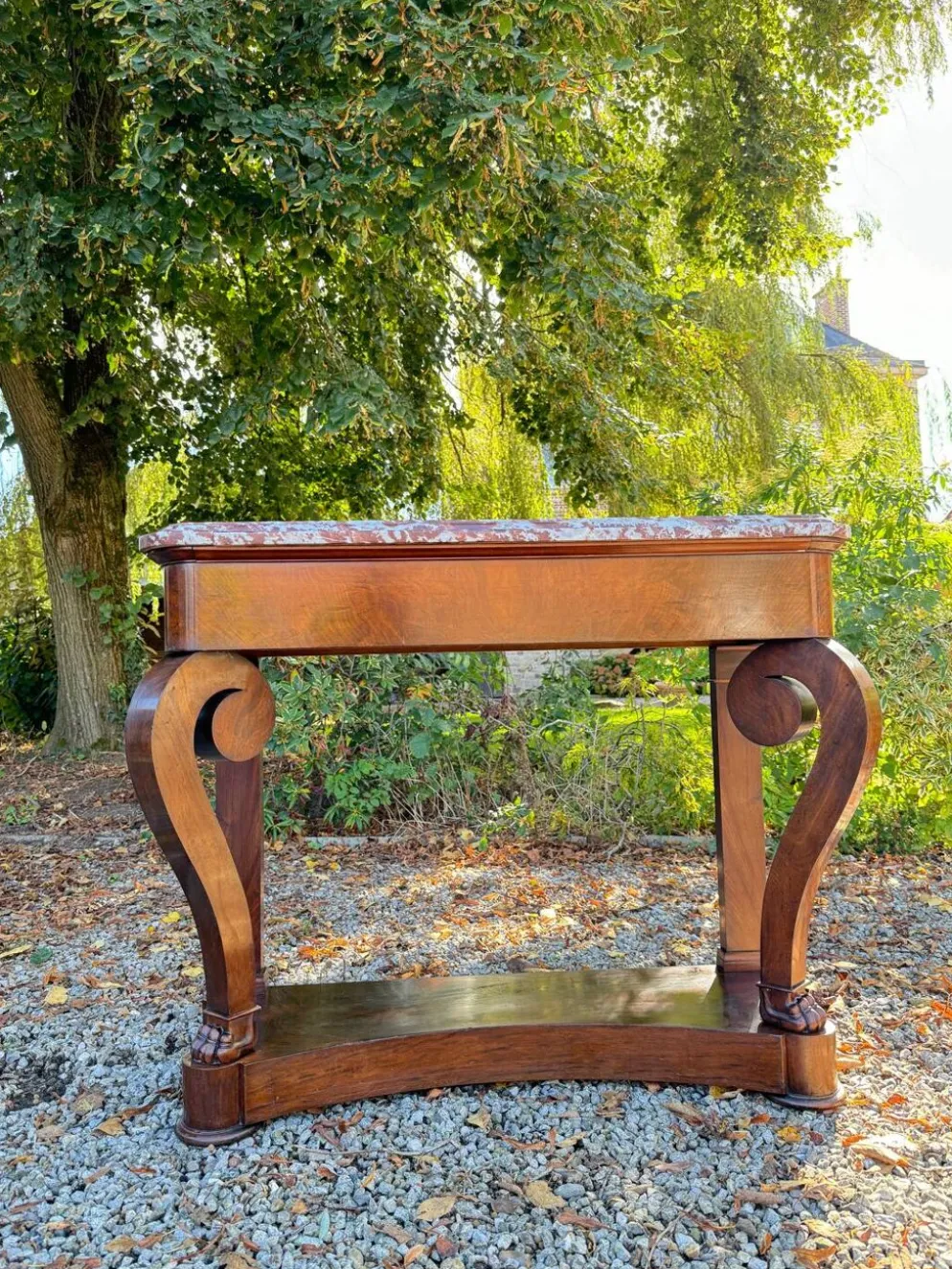 Console a crosses En Acajou De Style Empire XIX Eme Siècle