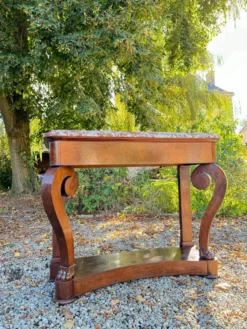 Console a crosses En Acajou De Style Empire XIX Eme Siècle