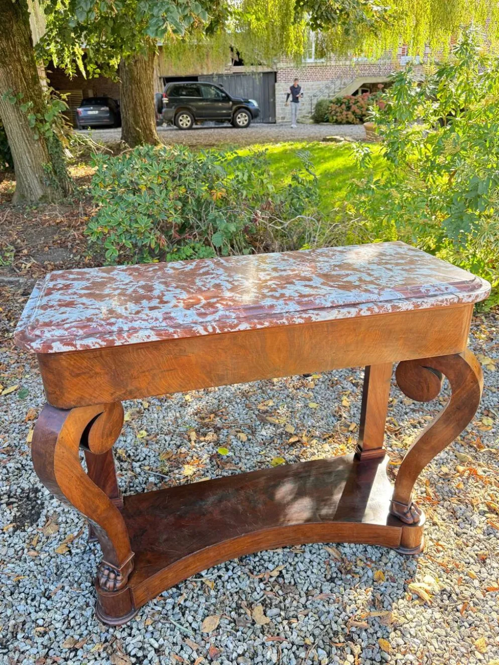 Console a crosses En Acajou De Style Empire XIX Eme Siècle