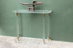 Console, altuglass, années 1970, dans le goût de Charles Hollis Jones