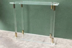 Console, altuglass, années 1970, dans le goût de Charles Hollis Jones