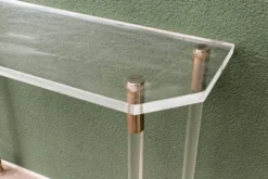 Console, altuglass, années 1970, dans le goût de Charles Hollis Jones