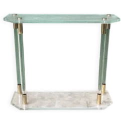 Console, altuglass, années 1970, dans le goût de Charles Hollis Jones