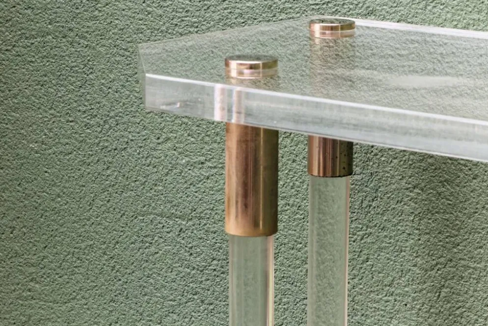 Console, altuglass, années 1970, dans le goût de Charles Hollis Jones